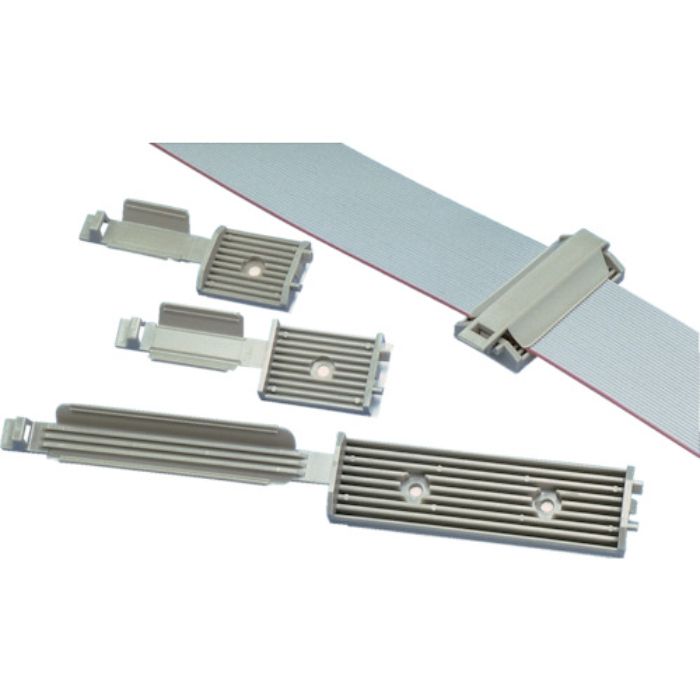 PANDUIT フラットケーブル固定具 ゴム系粘着テープ付 テレホングレー 適合ケーブル最大幅26.7mm 1袋100個入(Tcode:8281481)