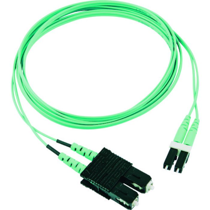 PANDUIT 光ファイバーパッチコード OM3(低損失タイプ) 片端SCデュプレックス片端LCデュプレックス LSZH 3m(Tcode:1949255)