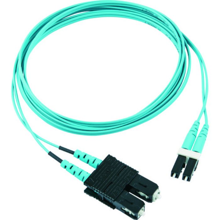 PANDUIT 光ファイバーパッチコード OM3(低損失タイプ) 片端SCデュプレックス片端LCデュプレックス ライザー 2m(Tcode:7850816)