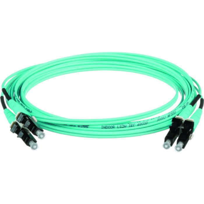 PANDUIT 光ファイバーパッチコード OM4(低損失タイプ) 両端LCデュプレックス LSZH 3m(Tcode:1949261)