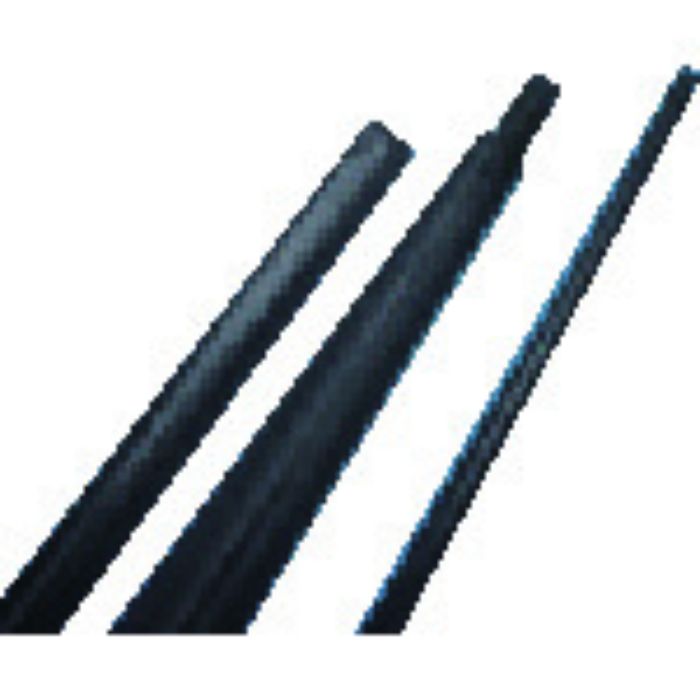 TRUSCO 耐熱150℃収縮チューブ 収縮前内径2.4mm 長さ1m 10本入り 黒(Tcode:2072981)