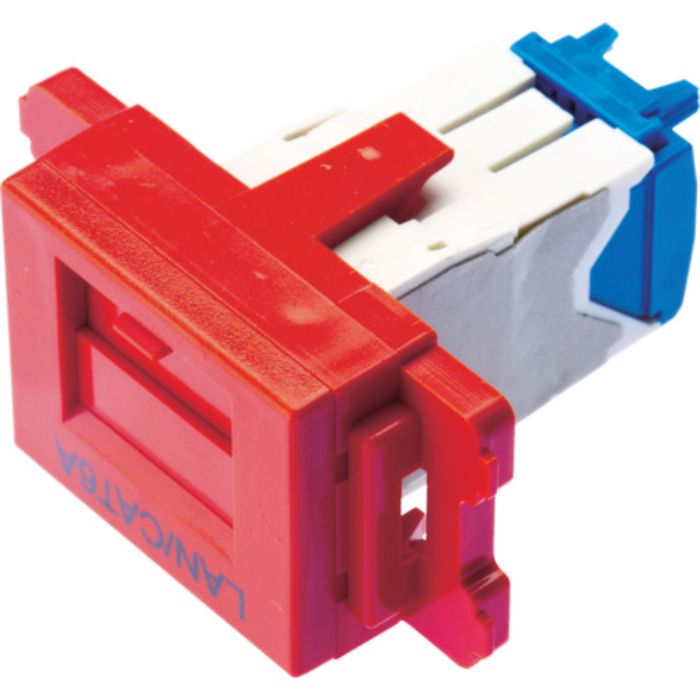 PANDUIT カテゴリ6AJISプレート用ジャックキット 赤(Tcode:4754701)