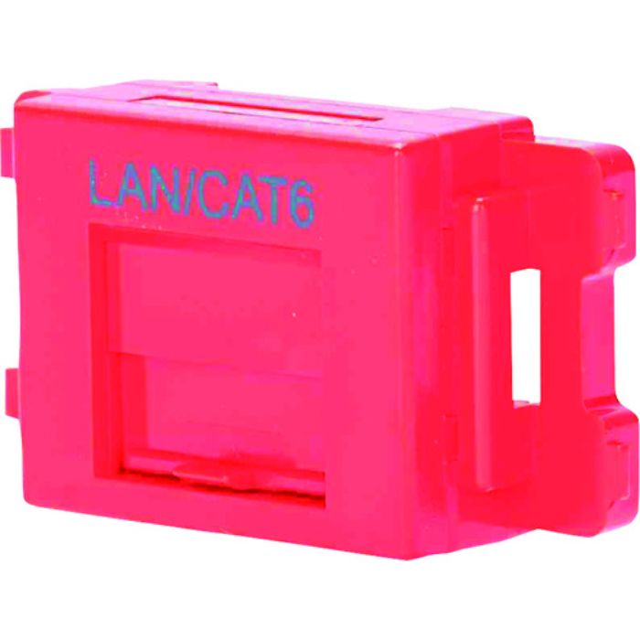 PANDUIT カテゴリ6JISプレート用ジャックキット 赤(Tcode:1235910)