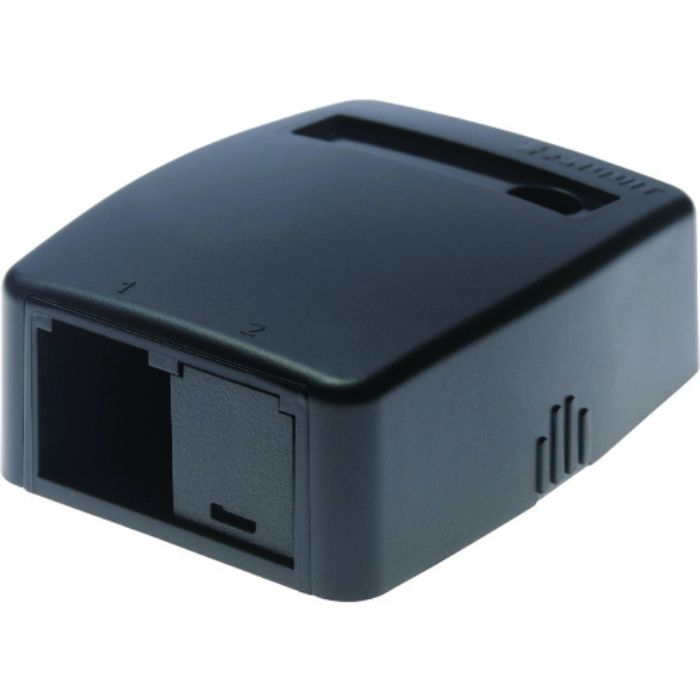 PANDUIT ローゼットボックス シャッターなし 2個口(1ローゼット+1ブランク) 黒 JOQ1B0000BL(Tcode:1949883)