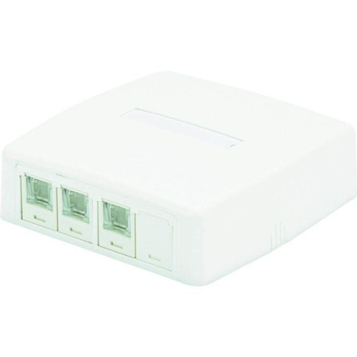 PANDUIT CAT5Eスプリングシャッター付きローゼットキット 4個口(3ジャック+1ブランク) 白 JOQ3BH500(Tcode:8368103)