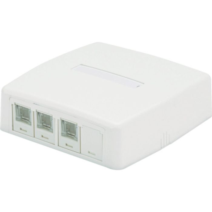PANDUIT CAT6スプリングシャッター付きローゼットキット 4個口(3ジャック+1ブランク) 白 JOQ3BH600(Tcode:8368106)