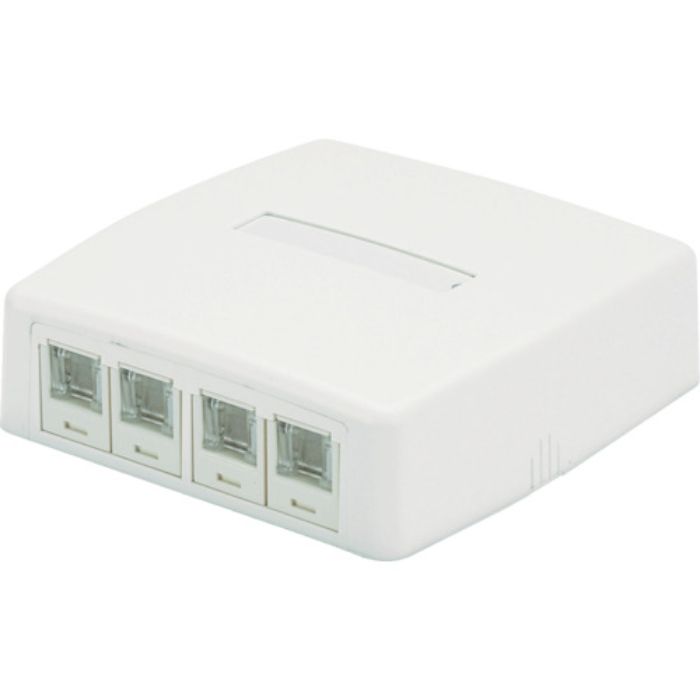 PANDUIT CAT6スプリングシャッター付きローゼットキット 4個口 白 JOQ4BH600(Tcode:8368107)