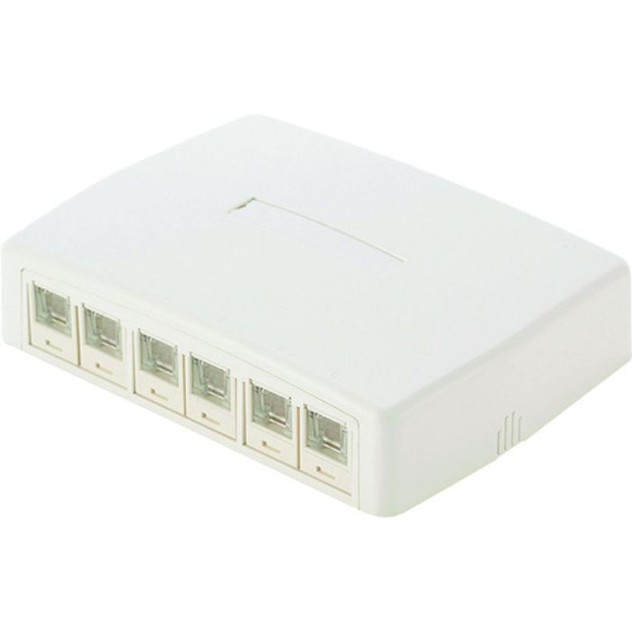 PANDUIT CAT6Aスプリングシャッター付きローゼットキット 6個口 白 JOQ6H6A00(Tcode:1479012)