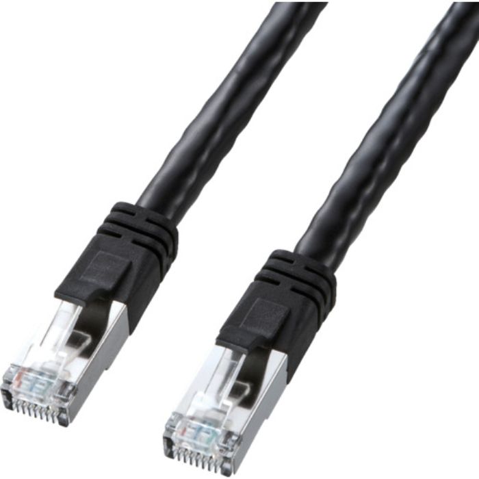 SANWA CAT6 LANケーブル PoE対応タイプ ブラック 3m(Tcode:8353066)