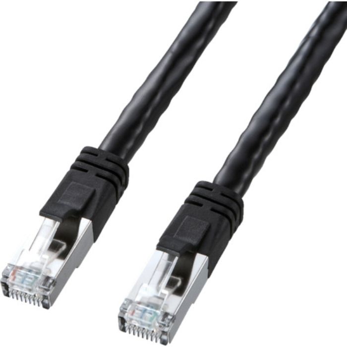 SANWA CAT6 LANケーブル PoE対応タイプ ブラック 5m(Tcode:8353068)