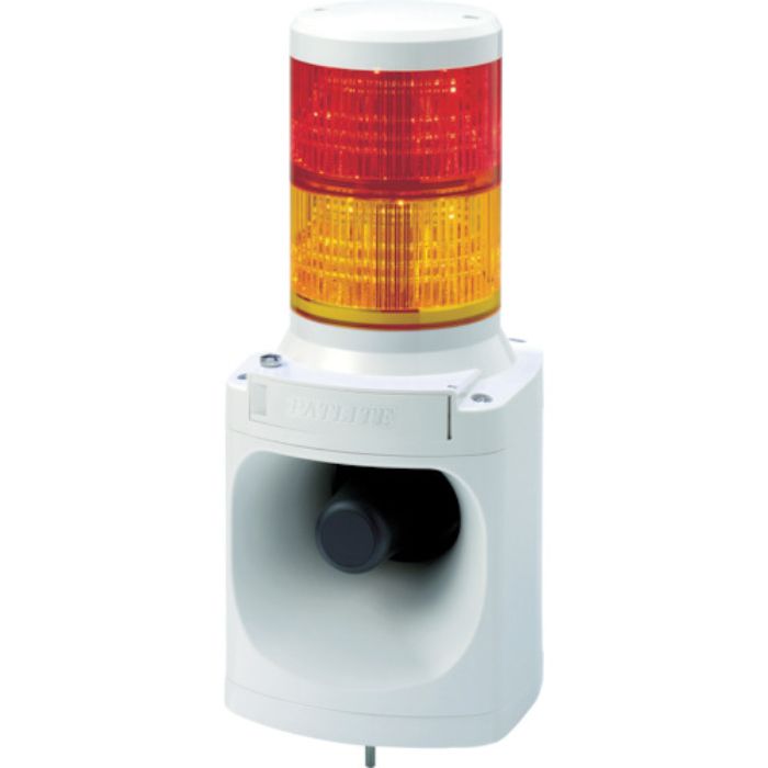 パトライト LED積層信号灯付き電子音報知器 色:赤・黄(Tcode:7514662)