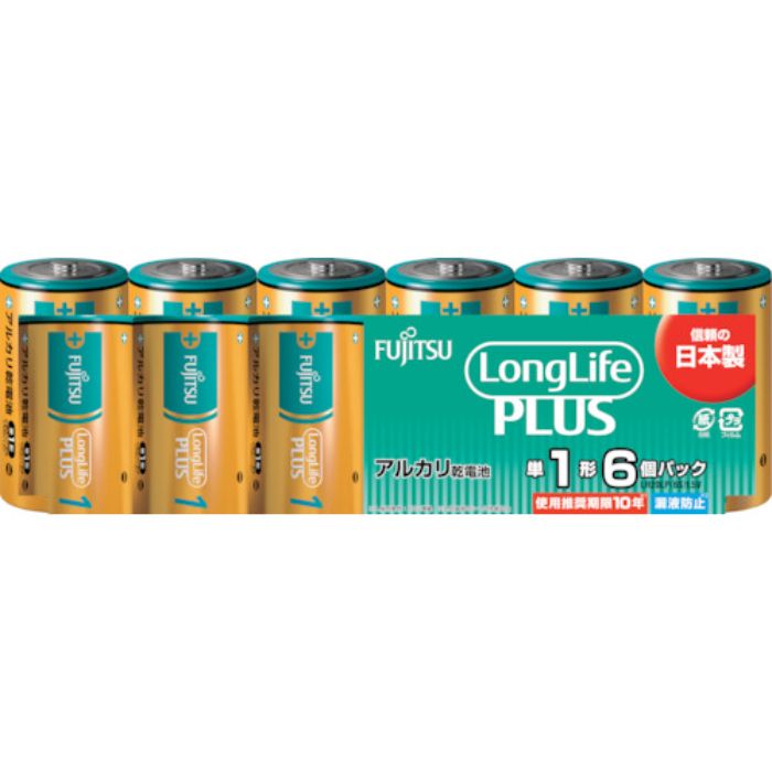 FDK アルカリ乾電池単1 Long Life Plus 6個パック