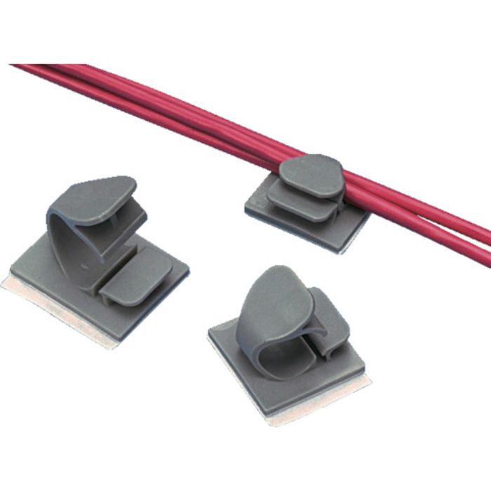 PANDUIT コードクリップ 粘着テープ付き テレホングレー (50個入)(Tcode:8281549)