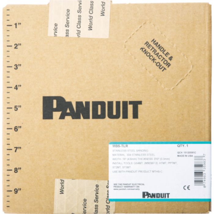 PANDUIT MLTタイプ 長尺ステンレススチールバンド スタンダードタイプ SUS304 幅:4.6mm 長さ:304.8m/巻 MBS-MR(Tcode:3546977)