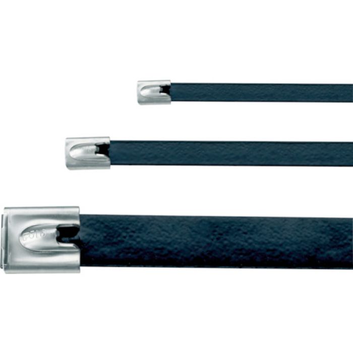 PANDUIT MLTタイプ フルコーティングステンレススチールバンド SUS316 黒 幅12.9mm 長さ594mm 50本入り MLTFC6EH-LP316(Tcode:7311273)
