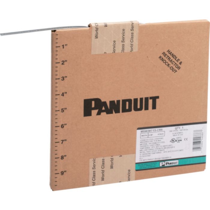 PANDUIT MS(バックルロック式)長尺ステンレススチールバンド SUS316 幅15.9mm 長さ30.5m MSW63T15-CR6(Tcode:8360913)