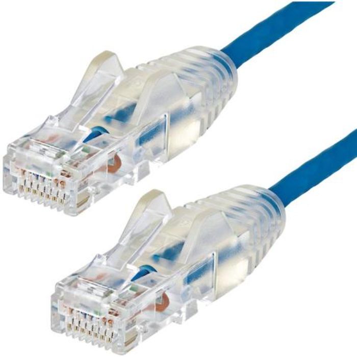 スターテック カテゴリ6(CAT6)LANケーブル/50cm/ブルー/極細 ツメ折れ防止(Tcode:4929831)
