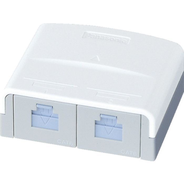 Panasonic ぐっとすシリーズ情報モジュラジャック CAT5E 露出2コ口(Tcode:7999500)
