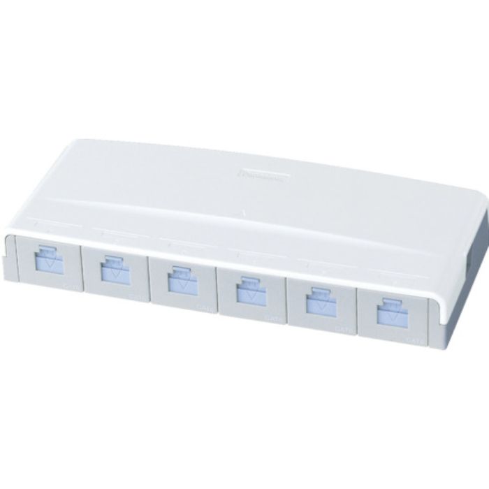 Panasonic ぐっとすシリーズ情報モジュラジャック CAT5E 露出6コ口(Tcode:7999534)