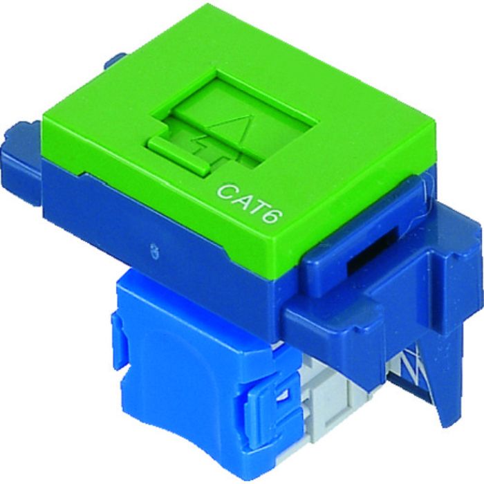 Panasonic ぐっとすシリーズ情報モジュラジャック CAT6 埋込型 グリーン(Tcode:7999577)