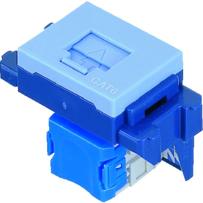 Panasonic ぐっとすシリーズ情報モジュラジャック CAT6 埋込型 ブルー(Tcode:7999593)