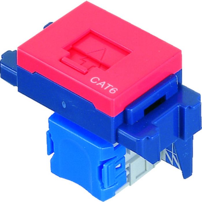 Panasonic ぐっとすシリーズ情報モジュラジャック CAT6 埋込型 レッド(Tcode:7999607)