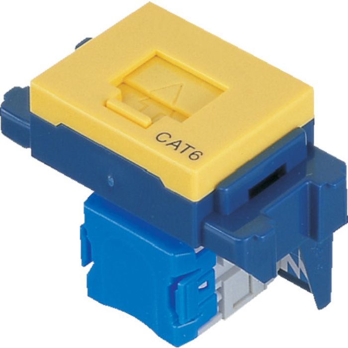 Panasonic ぐっとすシリーズ情報モジュラジャック CAT6 埋込型 イエロー(Tcode:7999623)