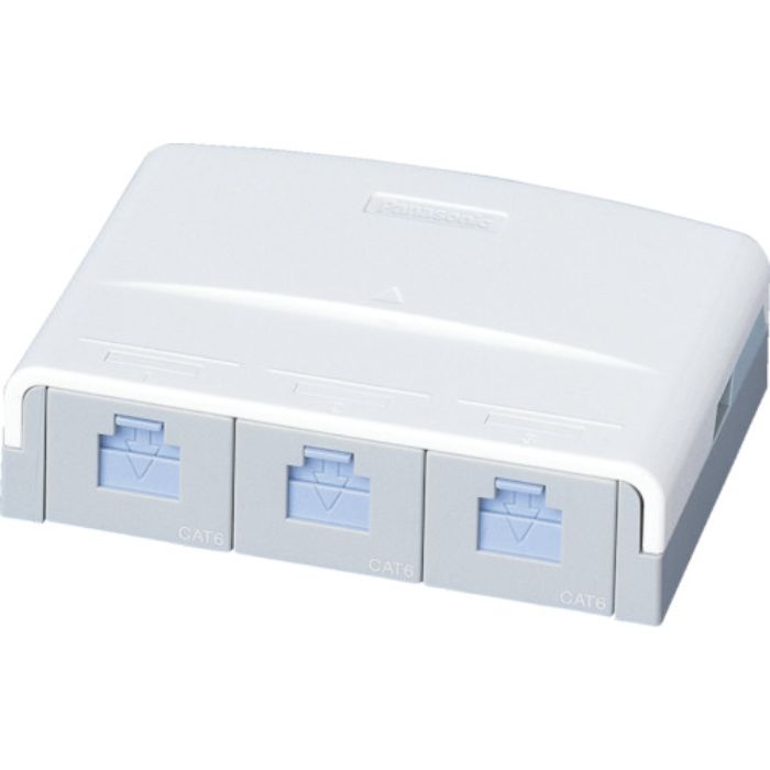 Panasonic ぐっとすシリーズ情報モジュラジャック CAT6 露出3コ口(Tcode:7999658)