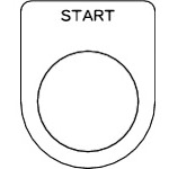 TRUSCO スイッチ銘板 START 黒 φ30.5(5枚入り)(Tcode:2575101)