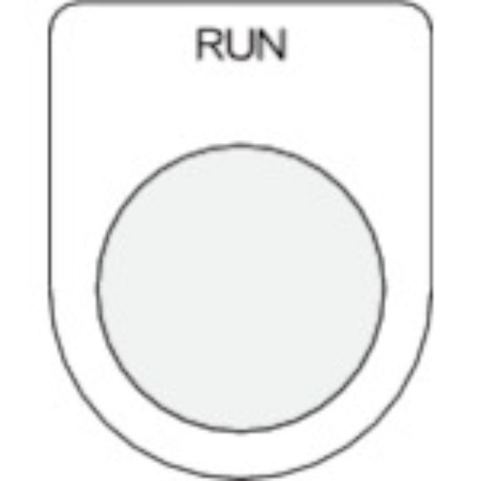IM 押ボタン/セレクトスイッチ(メガネ銘板) RUN 黒 φ30.5 50×40×2mm(Tcode:4384989)