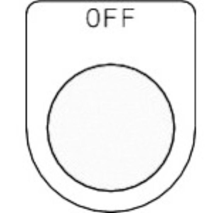 TRUSCO スイッチ銘板 OFF 黒 φ30.5(5枚入り)(Tcode:2575120)