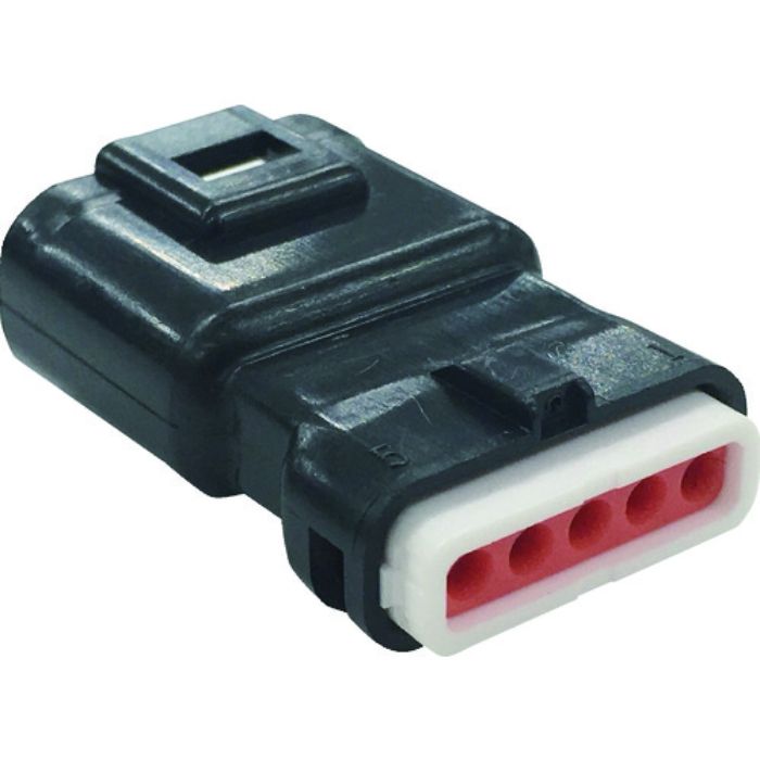 TRUSCO 防水コネクタ プラグハウジング (10個入)芯数5 被覆外径φ1.0〜1.3 黒(Tcode:2076674)