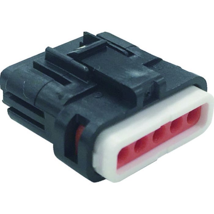 TRUSCO 防水コネクタ ソケットハウジング (10個入)芯数5 被覆外径φ1.3〜1.7 黒(Tcode:2076689)