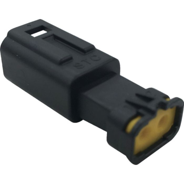 TRUSCO 防水コネクタ ソケットハウジング 2芯 中継用(10個入) 被覆外径φ1.7〜2.3 黒(Tcode:2566034)