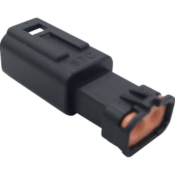 TRUSCO 防水コネクタ ソケットハウジング 2芯 中継用(10個入) 被覆外径φ2.7〜3.2 黒(Tcode:2566031)