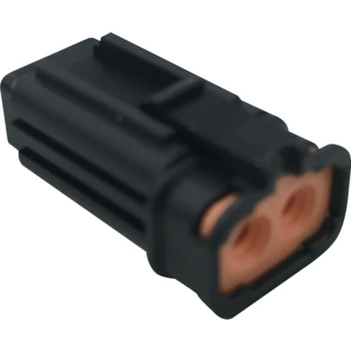 TRUSCO 防水コネクタ ソケットハウジング 2芯 中継・基板用(10個入) 被覆外径φ2.7〜3.2 黒(Tcode:2564524)