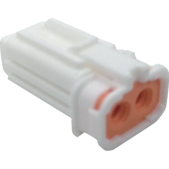 TRUSCO 防水コネクタ ソケットハウジング 2芯 中継・基板用(10個入) 被覆外径φ2.7〜3.2 白(Tcode:2564515)