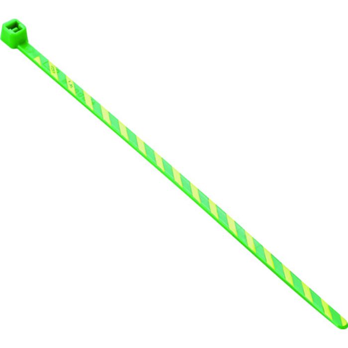 PANDUIT ストライプナイロン結束バンド 緑/黄 (50本入)(Tcode:4962451)