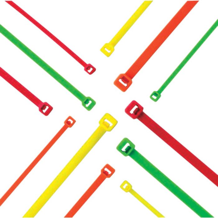 PANDUIT ナイロン結束バンド 4.8×188×1.3 蛍光ピンク 1000本入(Tcode:8180389)