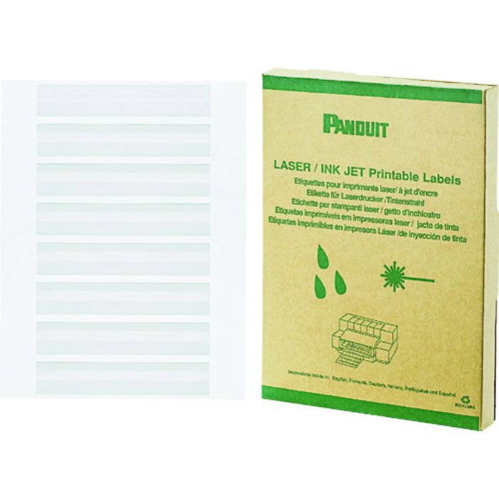 PANDUIT レーザープリンタ用回転ラベル 白 印字部25.4mmX6.4mm ラベル数2500枚 R100X075X1J(Tcode:7311401)