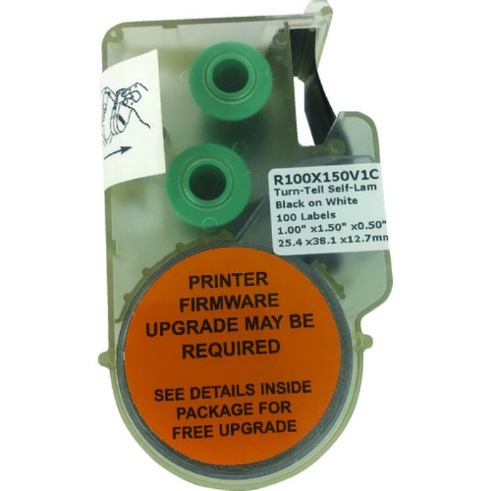 PANDUIT 熱転写ハンディプリンタ用回転ラベル 白 印字部25.4mmx12.8mm ラベル数100枚 R100X150V1C(Tcode:8146572)
