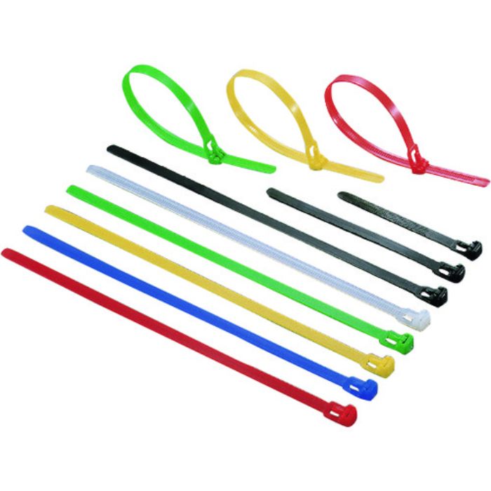 ヘラマンタイトン リピートタイ 幅7.4X長さ250mm 100本入 屋内用 青(Tcode:2006798)