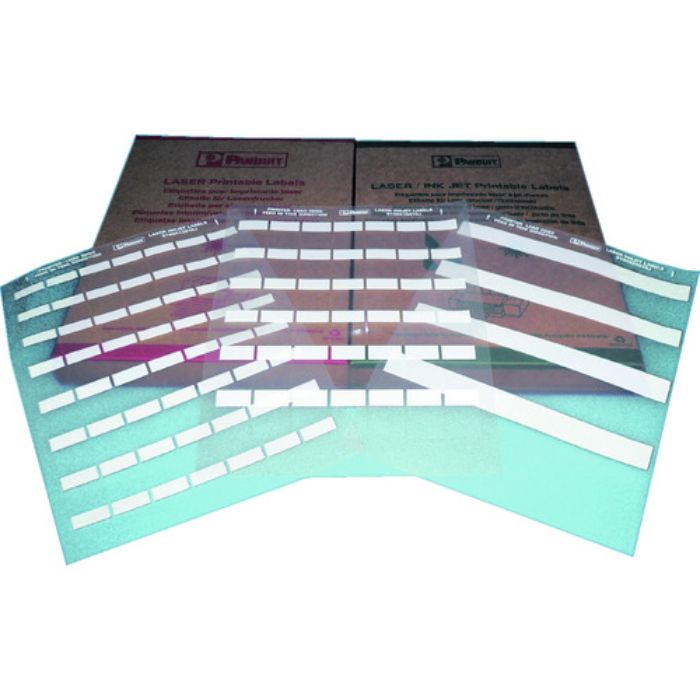 PANDUIT レーザープリンタ用セルフラミネートラベル ポリエステル 白 印字部縦12.7mmx横25.4mm 500枚入り S100X150YAJ-D(Tcode:4754832)