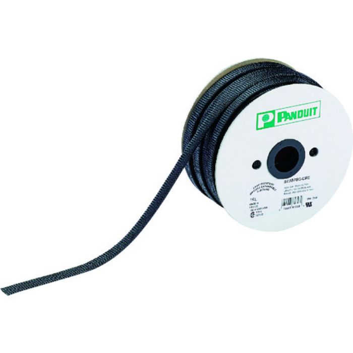 PANDUIT スーパーネットチューブ(ほつれ防止タイプ) 黒 外径12.7mm 30.48m(Tcode:4974042)
