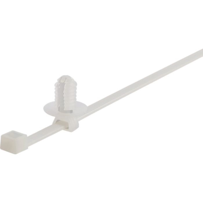 SapiSelco ケーブルタイ固定具 プラグ差込型 5mm (100個入)