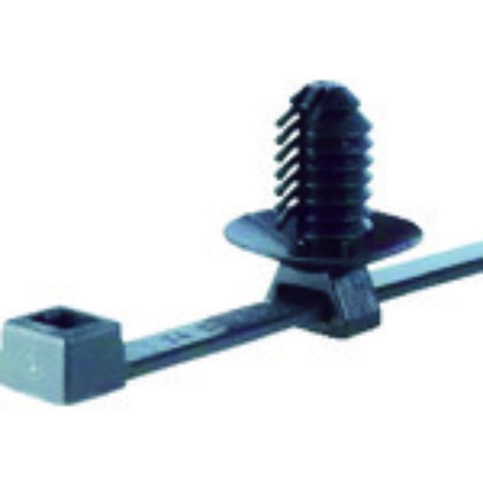 SapiSelco ケーブルタイ固定具 プラグ差込型 5mm 黒 (100個入)(Tcode:8190268)