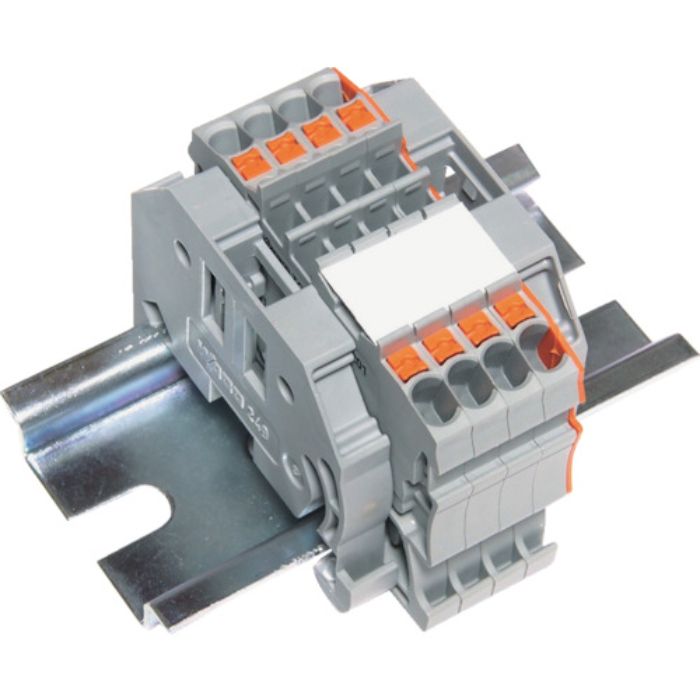 TRUSCO スプリング式端子台2線式 4極 電線サイズ0.25〜1.5(Tcode:2573032)