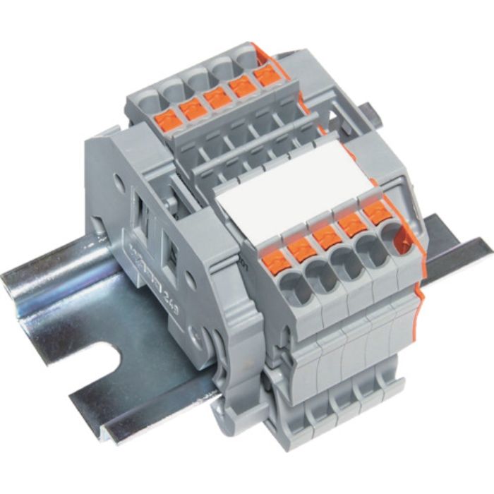 TRUSCO スプリング式端子台2線式 5極 電線サイズ0.25〜1.5(Tcode:2573040)