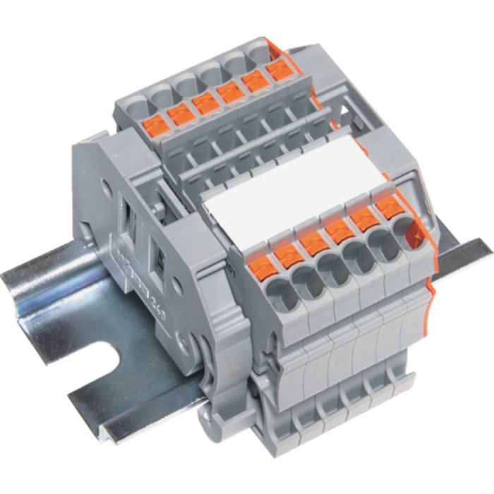 TRUSCO スプリング式端子台2線式 6極 電線サイズ0.25〜1.5(Tcode:2573031)