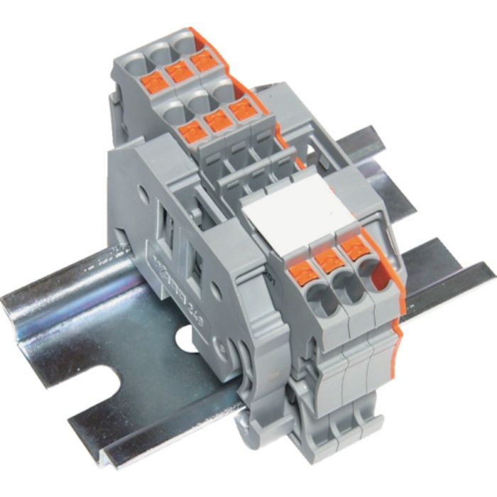 TRUSCO スプリング式端子台3線式 3極 電線サイズ0.25〜1.5(Tcode:2573038)